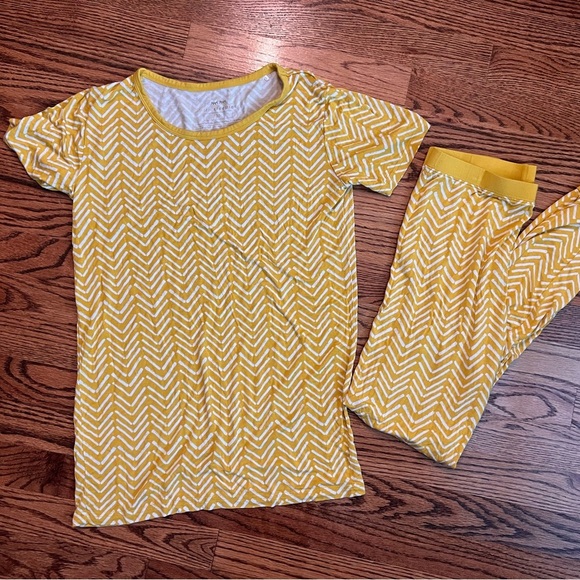 Little Sleepies Sunny Chevron 2-Piece Bamboo Pajama Set - Girls Size 16 - Picture 1 of 9